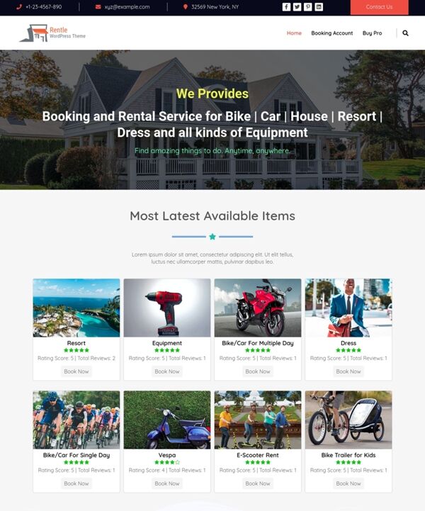 Rentle - WordPress Theme 1